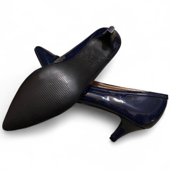 Forever 21 Glossy Navy Flats with Bow - Picture 4 of 4